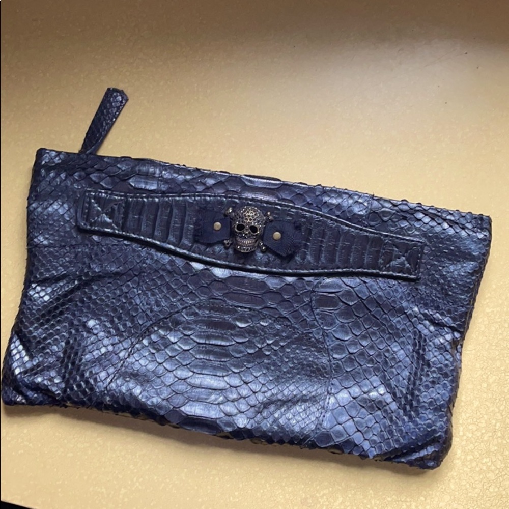 Rhinestone Skull Clutch